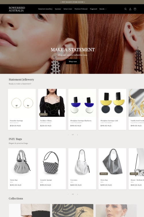 Ecommerce website in Cairns – Bowerbird Australia online shop by Digital Reef Solutions