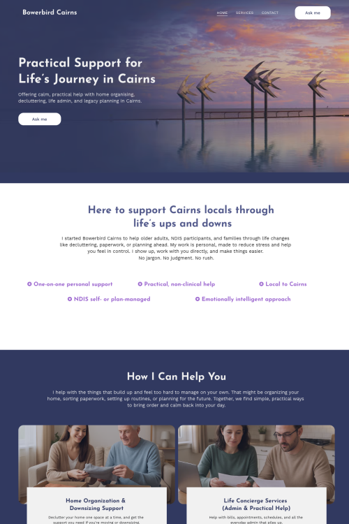 Web design and development in Cairns – Bowerbird Cairns website by Digital Reef Solutions