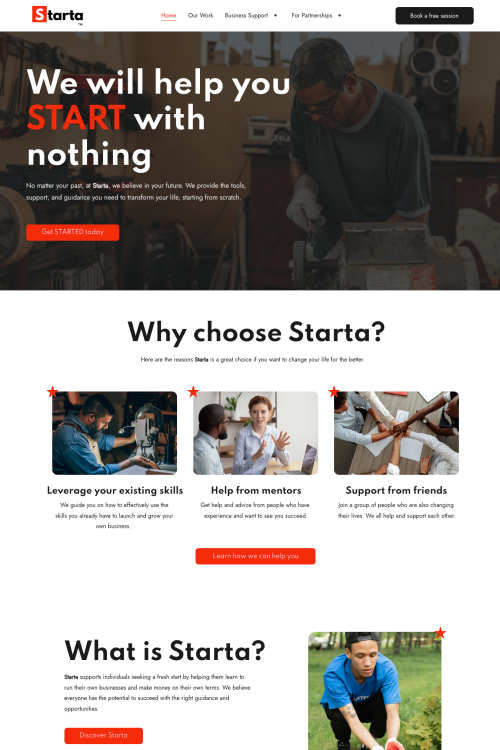 Web design and development in Cairns – Starta website by Digital Reef Solutions